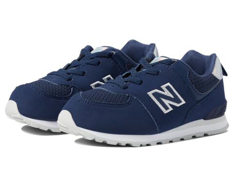 Incaltaminte Fete New Balance 574 Bungee Lace (InfantToddler) Natural IndigoWhite