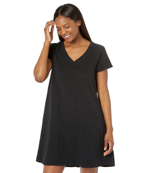 Imbracaminte Femei Dylan by True Grit Tess 100 Cotton T-Shirt Dress Black