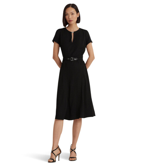 Imbracaminte Femei LAUREN Ralph Lauren Belted Georgette Dress Black 2