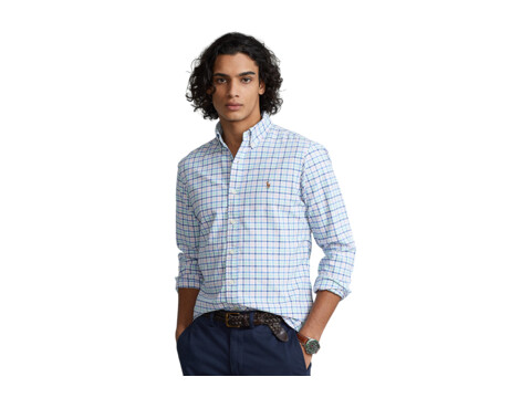 Imbracaminte Barbati Polo Ralph Lauren Classic Fit Oxford Shirt BlueGreenNew Rose Multi