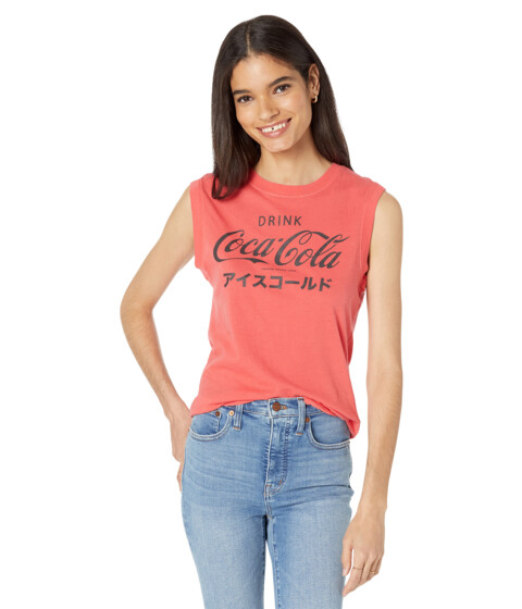 Imbracaminte Femei Wildfox Drink Coca Cola Sky Muscle Tank Cayenne