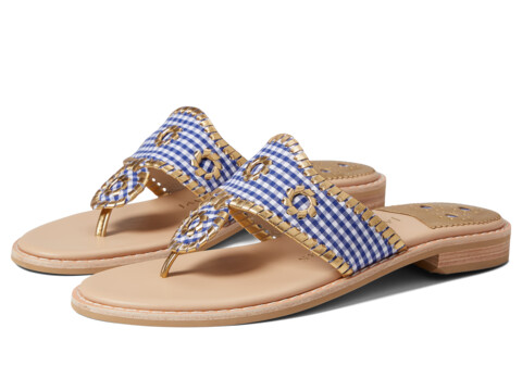 Incaltaminte Femei Jack Rogers Jacks II Flat Sandal Gingham GinghamGold