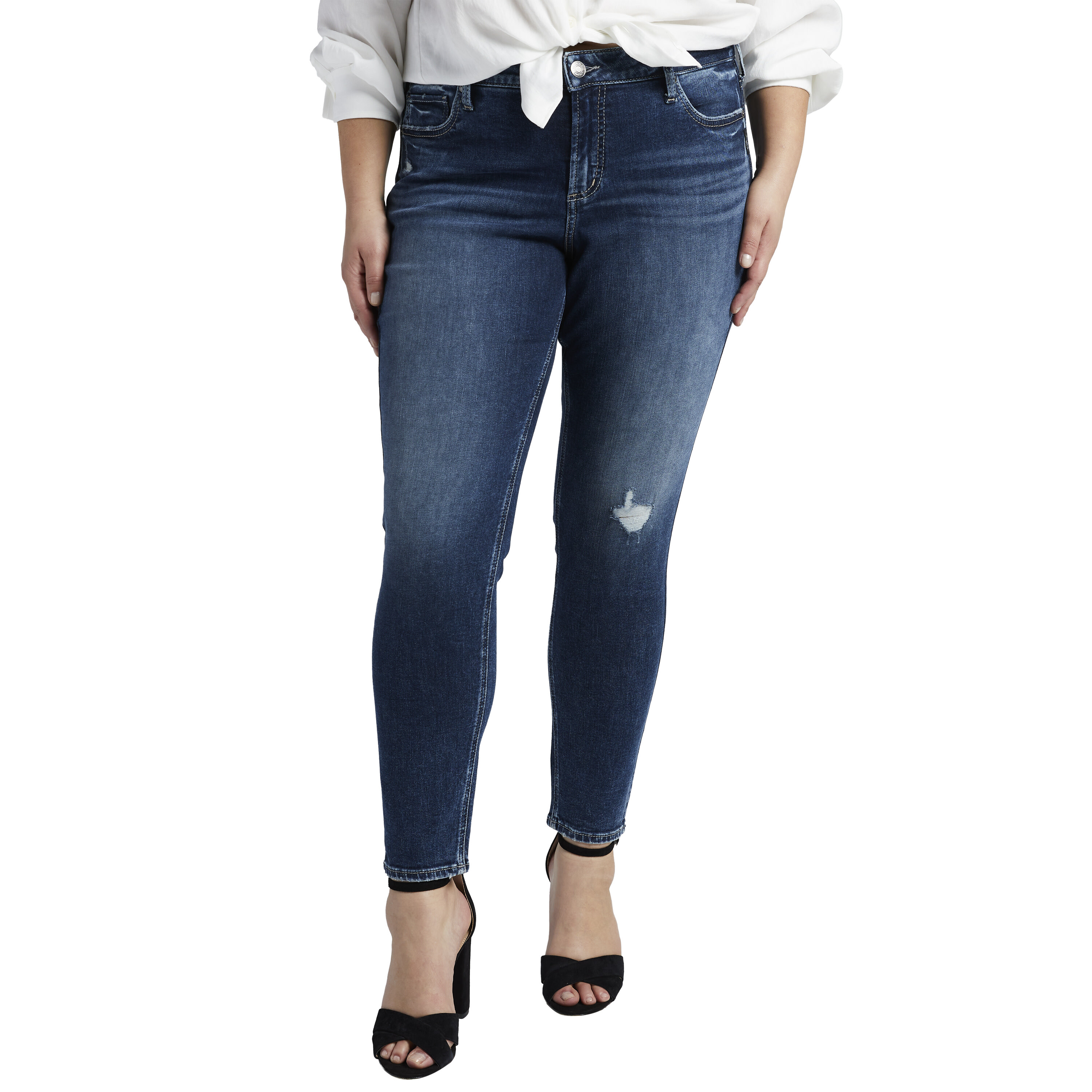 Imbracaminte Femei Silver Jeans Co Plus Size Elyse Skinny W03116EPX372 Indigo