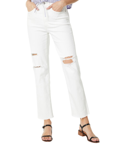 Imbracaminte Femei Madewell The Perfect Vintage Straight Jean in Tile White Ripped-Knee Edition Tile White