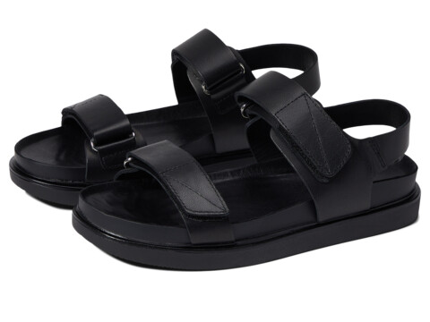 Incaltaminte Femei Vagabond Shoemakers Erin Leather Double Band Hook-and-Loop Strap Sandal Black
