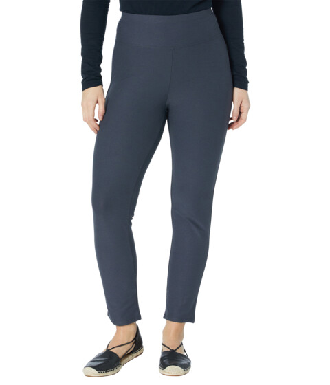 Imbracaminte Femei Eileen Fisher Petite High-Waisted Slim Ankle Pants w Wide Yoke in Washable Stretch Crepe Graphite