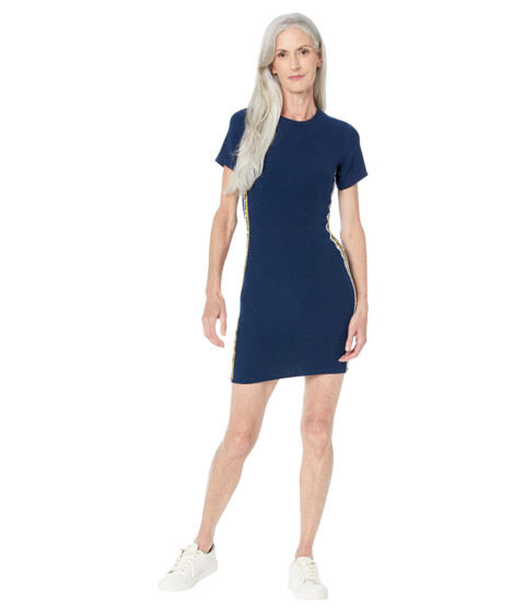 Imbracaminte Femei True Religion Ribbed Logo Tape Knit Dress Dress Blue