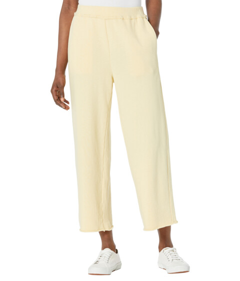 Imbracaminte Femei Eileen Fisher Cropped Straight Pants in Organic Cotton French Terry Butter