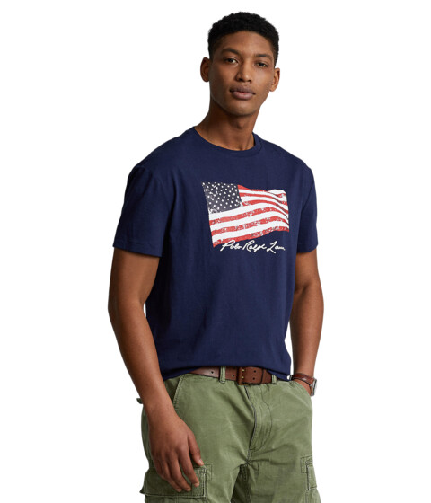 Imbracaminte Barbati Polo Ralph Lauren Classic Fit American Flag T-Shirt Newport Navy