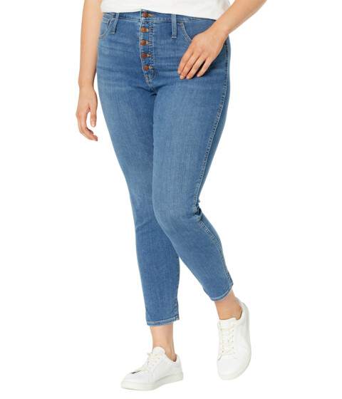 Imbracaminte Femei Madewell Curvy Roadtripper Supersoft Skinny Jeans in Monroe Wash Button-Front Edition Monroe Wash