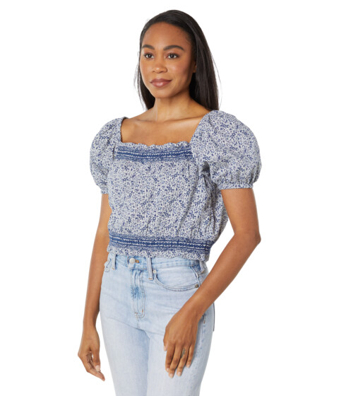 Imbracaminte Femei Madewell Jeanette Top in Florentine Floral Glassware Blue