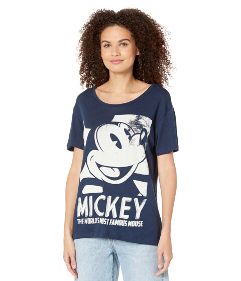 Imbracaminte Femei Chaser Mickey Mouse World\'s Famous Cloud Jersey Everybody Tee Avalon
