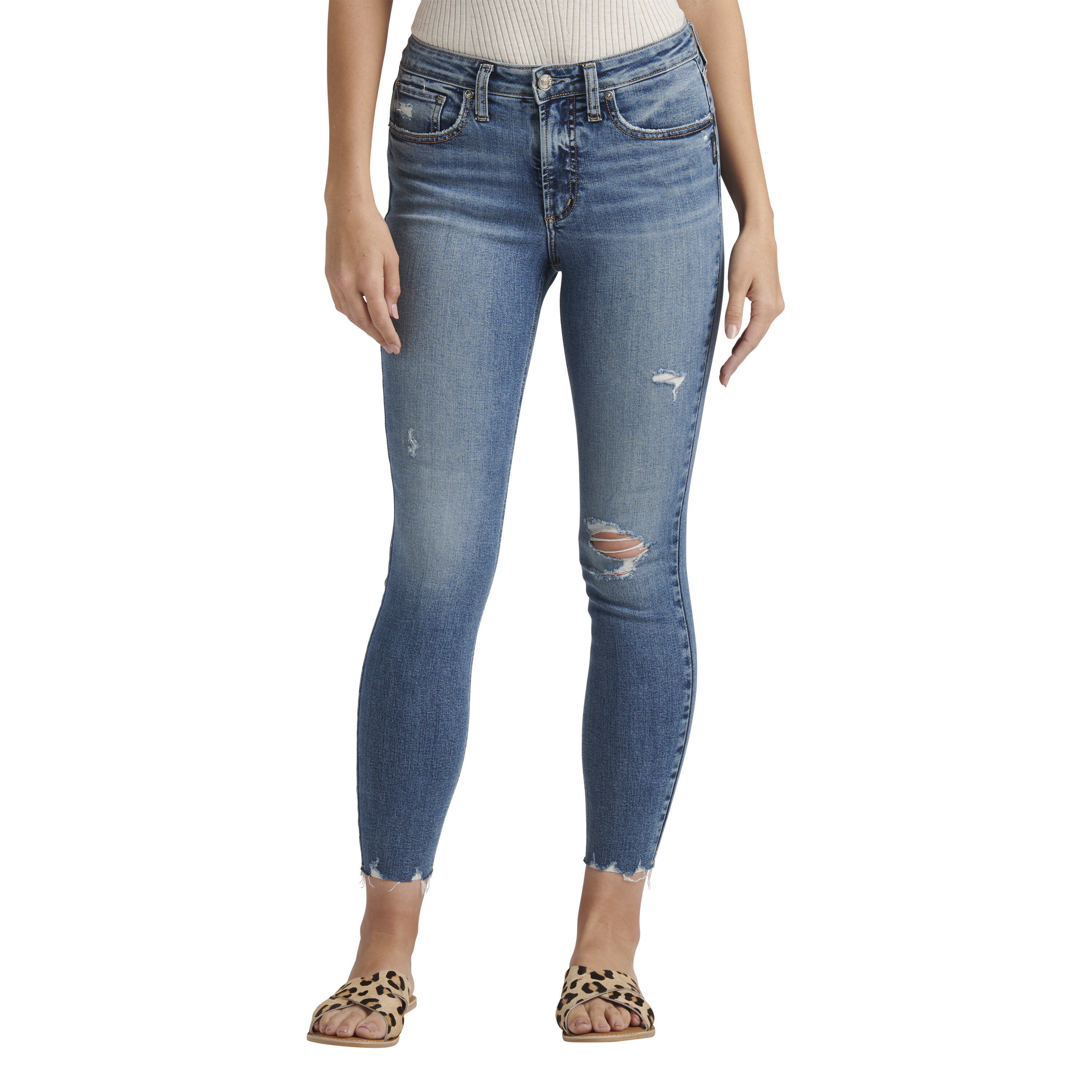 Imbracaminte Femei Silver Jeans Co Most Wanted Mid-Rise Skinny Jeans L63022EGX269 Indigo