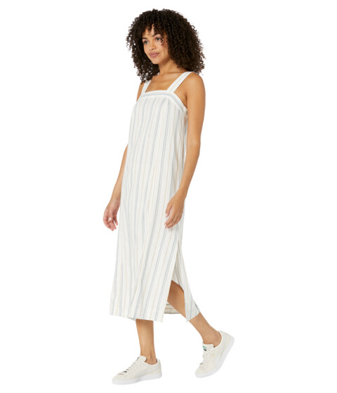Imbracaminte Femei Madewell Linen-Cotton Princess-Seamed Midi Dress in Stripe Desert Dune