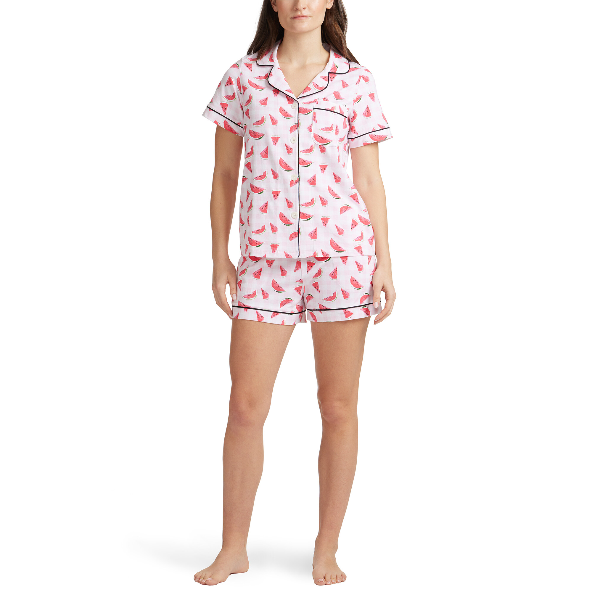 Imbracaminte Femei BedHead Pajamas Short Sleeve Shorty Set Watermelon Picnic