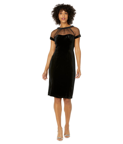 Imbracaminte Femei Maggy London Velvet Illusion Dress Black