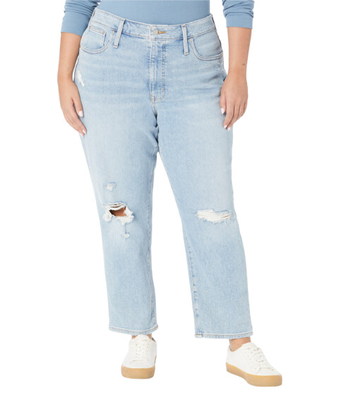 Imbracaminte Femei Madewell The Curvy Momjean in Lowden Wash Ripped Edition Lowden Wash