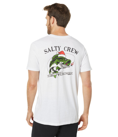 Imbracaminte Barbati Salty Crew Merry Fishmas Premium Short Sleeve Tee White
