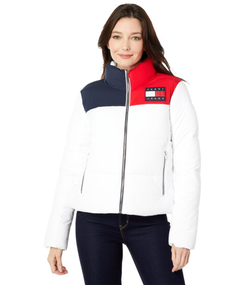 Imbracaminte Femei Tommy Jeans Adjustable Puffer Bright White Multi