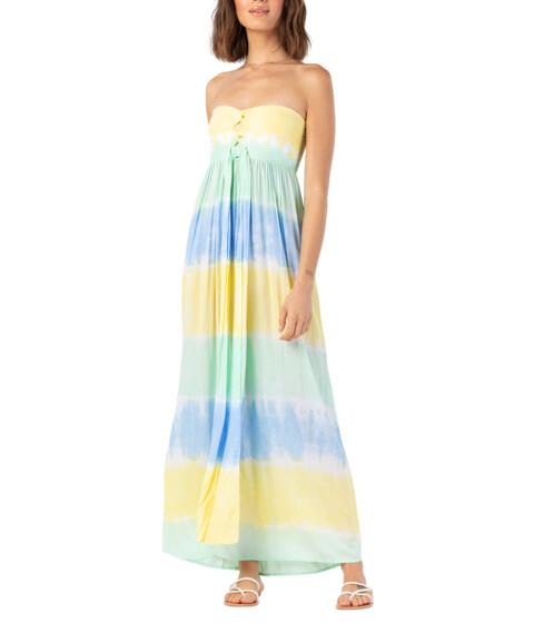 Imbracaminte Femei Tiare Hawaii Jasmine Maxi Dress Sky Yellow Teal Stripe