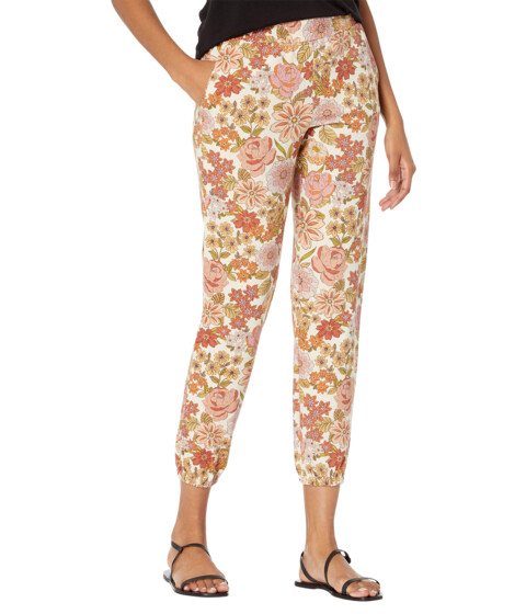 Imbracaminte Femei Saltwater Luxe Robin French Terry Floral Slim Pants Oatmeal