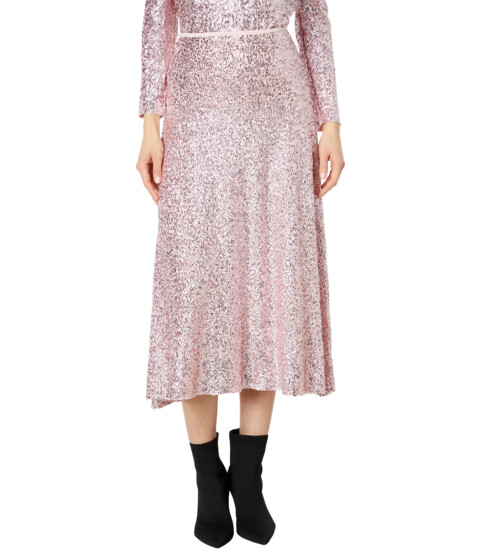 Imbracaminte Femei Norma Kamali Overlapping Sequin Flared Skirt Metallic Rose