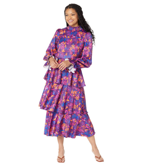 Imbracaminte Femei Little Mistress Marina Dress Purple Leaf Print