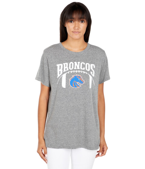 Imbracaminte Femei Lauren James Boise State Broncos 12 Time Short Sleeve Tee Heather Grey