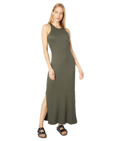 Imbracaminte Femei Hard Tail Easy Paloma Dress in 5x3 Modal Rib Olive Drab