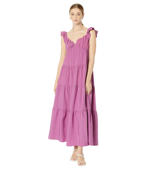 Imbracaminte Femei English Factory Ruffle Sleeve Maxi Dress Purple