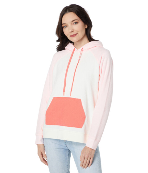 Imbracaminte Femei Outerknown Hightide Color-Block Hoodie Sunset BlushBright Coral