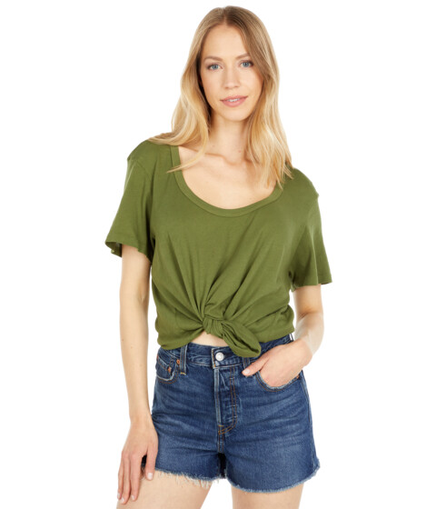 Imbracaminte Femei Outerknown Sunny Scoop Neck Tee Olive Drab