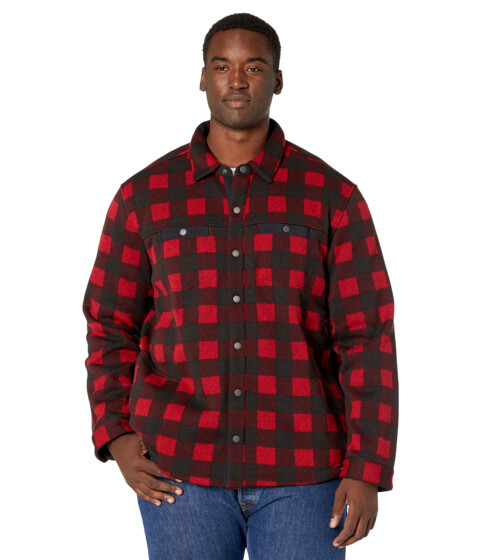 Imbracaminte Barbati LLBEAN Sweater Fleece Shirt Jac Print Regular Buffalo Plaid Garnet