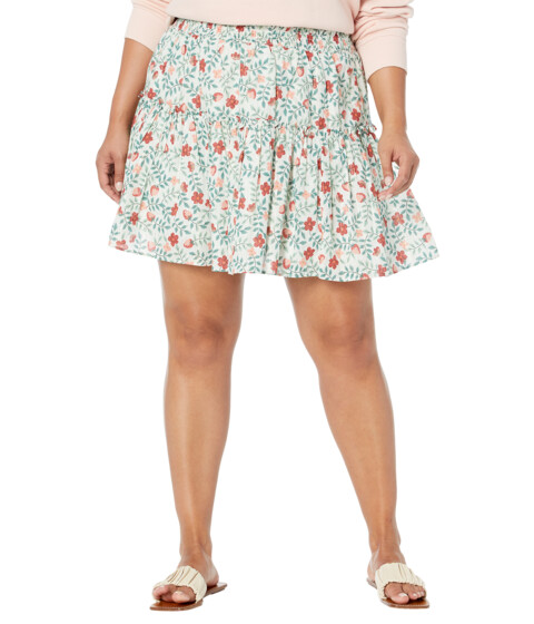Imbracaminte Femei DRAPER JAMES Plus Size Pull-On Miniskirt in Strawberry Field Magnolia White Multi
