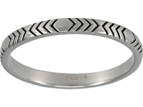 Bijuterii Femei Argento Vivo Chevron Stackable Ring Silver