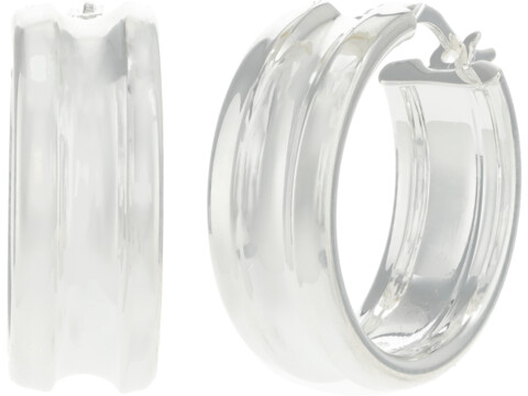 Bijuterii Femei Argento Vivo 21 mm Double Clip Top Earrings Silver