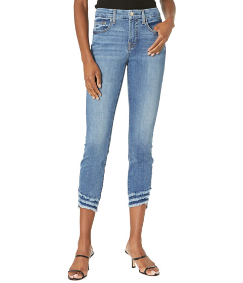 Imbracaminte Femei Jen7 by 7 For All Mankind Ankle Skinny Jeans w Layered Fray Hem Canyon Coast