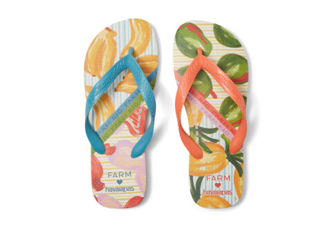 Incaltaminte Femei Havaianas Top Farm Fruit Linen Flip Flop Sandal Orange Citrus
