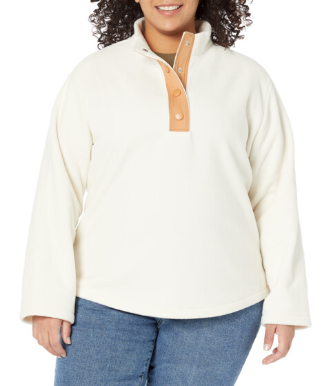 Imbracaminte Femei DRAPER JAMES Plus Size Turtleneck Pullover Fleece Magnolia White