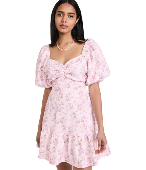 Imbracaminte Femei English Factory Textured Floral Mini Dress Pink