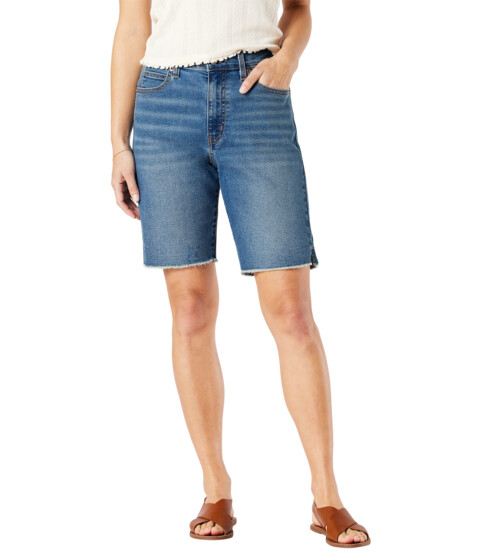 Incaltaminte Femei Signature by Levi Strauss Co Gold Label Heritage High-Rise 9quot Bermuda Shorts Boardwalk Blues