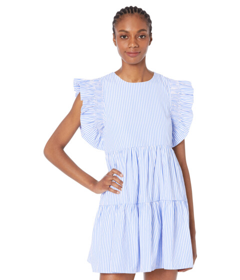 Imbracaminte Femei English Factory Stripe Ruffled Mini Dress Blue Stripe