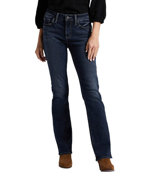 Imbracaminte Femei Silver Jeans Co Elyse Mid-Rise Slim Bootcut Jeans L03607EDB445 Dark Indigo Wash