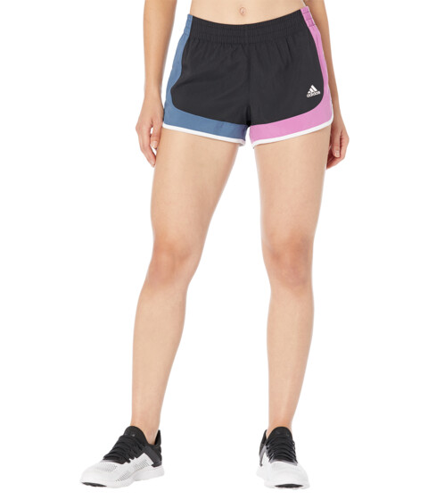 Imbracaminte Femei adidas Marathon 20 Color-Block Running Shorts BlackSemi Pulse Lilac