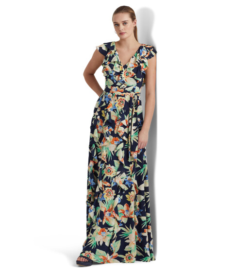 Imbracaminte Femei LAUREN Ralph Lauren Floral Crinkle Georgette Gown Navy Multi