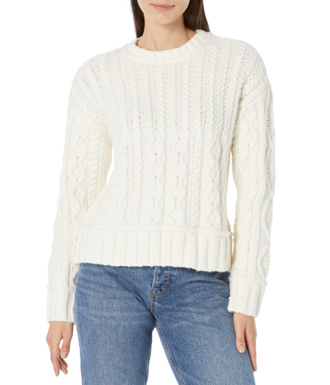 Imbracaminte Femei Lucky Brand Cable Crew Sweater Whisper White