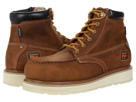 Incaltaminte Barbati Timberland PRO Gridworks 6quot Alloy Safety Toe Waterproof Golden Brown