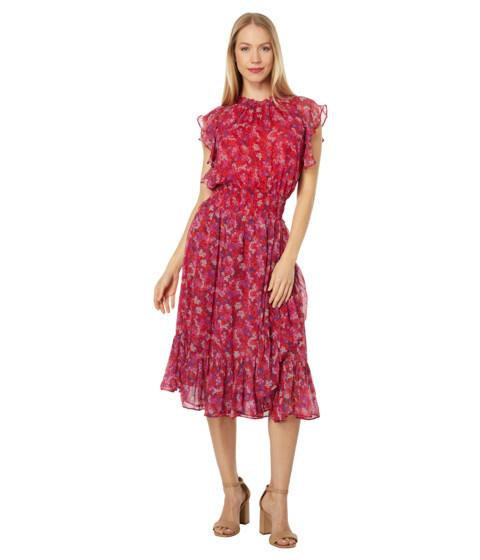 Imbracaminte Femei REIGNING CHAMP Kacey Faux Wrap Dress in Ditsy Floral Raspberry Pink