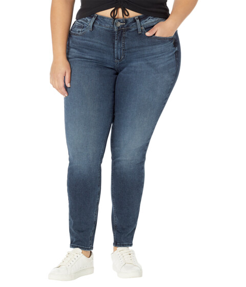 Imbracaminte Femei Silver Jeans Co Plus Size Suki Mid-Rise Skinny Jeans W93136EDB438 Dark Indigo Wash