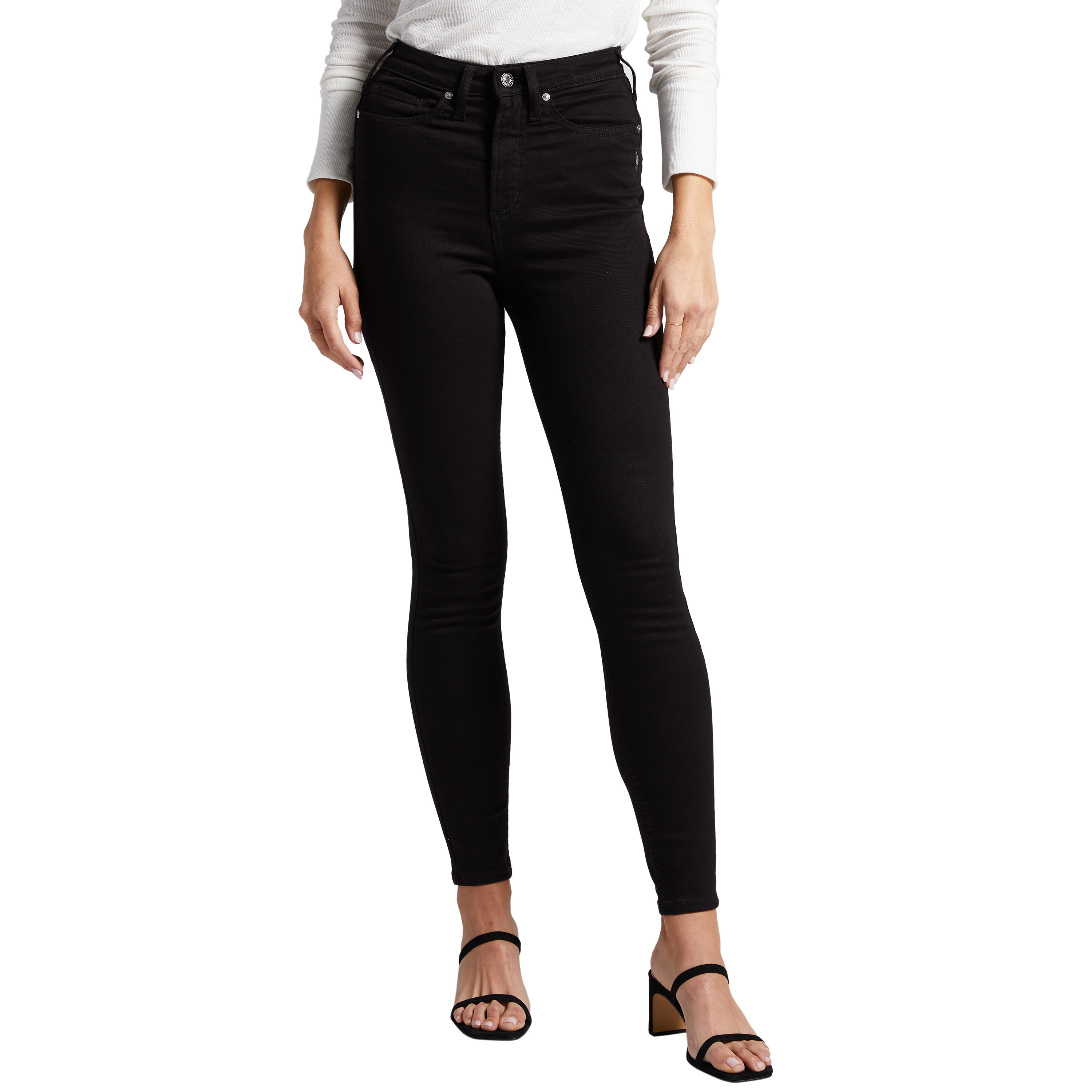 Imbracaminte Femei Silver Jeans Co Infinite Fit High-Rise Skinny Jeans L88008INB531 Black Wash